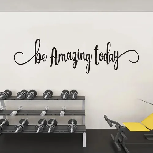 Vista 7 de VODOE Calcomanías de pared inspiradoras para gimnasio: aplicar en menos de Sé increíble hoy