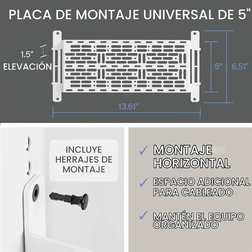 Vista 9 de Legrand - OnQ ENP0905NAV1 – manejo de cableado, caja de multimedia de pared, recinto de cableado estructurado de doble propósito con soporte