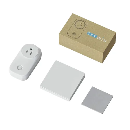 Vista 3 de Skywin Toma de corriente inalámbrica e interruptor de luz cinética sin batería, interruptor de luz inalámbrico para lámparas y electrodomésticos