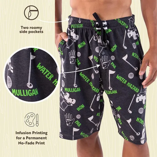 Vista 156 de Lazy One - Pantalones cortos de pijama para hombre, ropa de dormir