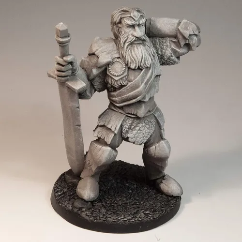 Vista 3 de Stonehaven Storm Giant Miniature - 92mm Urethane Resin Figure, 28mm Scale, with Scenic Base, Unpainted, Made in USA
