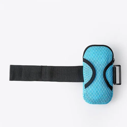 Vista 3 de Soporte para teléfono para correr, bolsa para brazalete, para deporte, gimnasio, senderismo (azul), 4