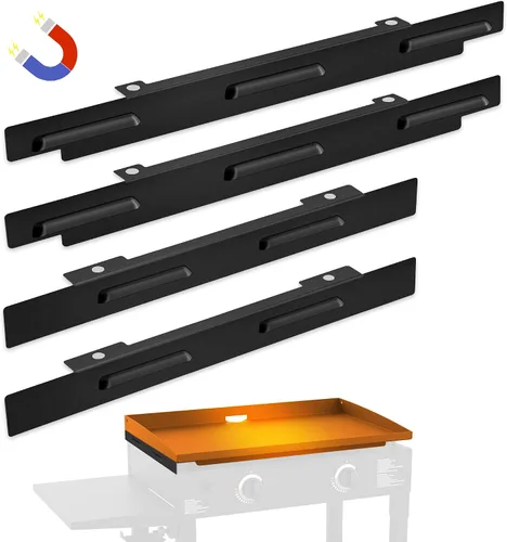 Vista 8 de Protectores de viento para parrilla Blackstone de 22 pulgadas, pantalla magnética de acero inoxidable para parrilla Blackstone, accesorios