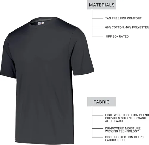 Vista 2 de Russell camiseta atlética para entrenar para hombre