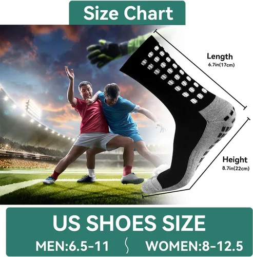 Vista 7 de ZXOLDZX 246 pares de calcetines de agarre para hombre, antideslizantes, para fútbol, fútbol, béisbol, deportes, calcetines para hombres y mujeres
