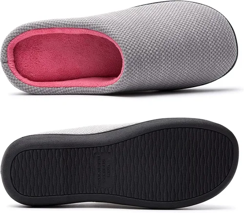 Vista 2 de RockDove Pantuflas de espuma viscoelástica de punto Birdseye para mujer