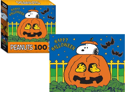 Vista 8 de RoseArt - Peanuts - Boo! - Rompecabezas de 100 piezas para niños y adultos