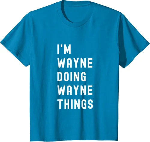 Vista 50 de Camiseta I'm Wayne Doing Wayne Things, Negro