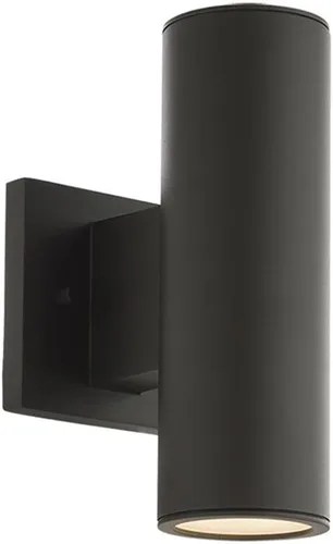 Vista 9 de WAC Lighting, Cilindro LED doble arriba y abajo de la luz de pared interior o exterior 3000K en blanco