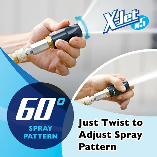 Vista 5 de Kit X-Jet M5#7 2-2.5 GPM Boquilla de lavado de presión variable de inyección externa de largo alcance ajustable Perfecto para lavar
