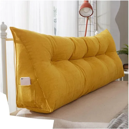 Vista 15 de EORNOW Almohada de cuña para cabecero, almohada de lectura de cuña para cama/sofá, cojín triangular para respaldo grande con funda extraíble