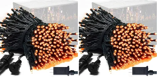 Vista 30 de JMEXSUSS Guirnalda de 250 luces LED que cambian de color, 11 modos, luces cálidas y multicolor para árbol de Navidad con luces de Navidad remotas al