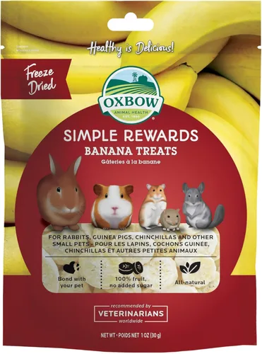 Vista 16 de Oxbow Simple Rewards - Golosinas de conejillo de indias y conejos, plátano