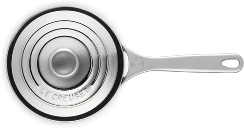 Vista 4 de Le Creuset Cacerola de acero inoxidable de tres capas de 2 cuartos de galón