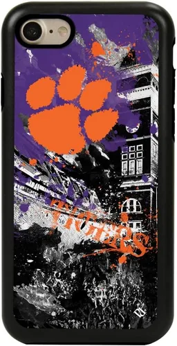 Vista 21 de Guard Dog NCAA - Funda híbrida para iPhone 7/8/SE Paulson Designs, color negro
