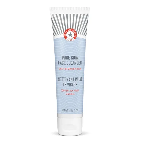 Vista 15 de First Aid Beauty - Limpiador facial Pure Skin, elimina eficazmente el maquillaje, la suciedad y las impurezas, limpiador suave deja la piel suave
