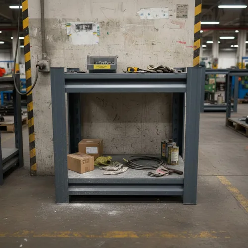 Vista 2 de Estantería de garaje resistente de 2 niveles, capacidad de 1,000 libras, estantería de almacenamiento de metal ajustable para garaje, cuarto