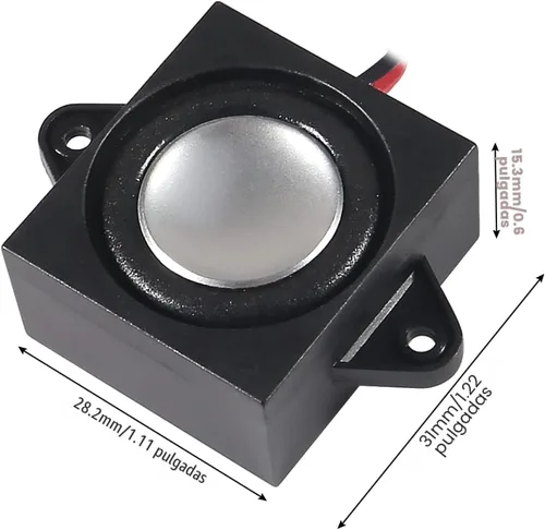 Vista 2 de 4 piezas de altavoz mini de 4 ohmios, 3 vatios, altavoz micro para Arduino con longitud de línea de 11 mm, terminal JST-PH2.0mm de 2 pines