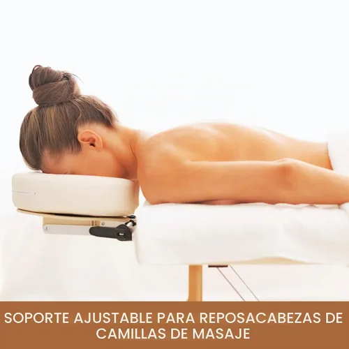 Vista 4 de ForPro Soporte de aluminio para el espacio facial, ligero, ajustable, reposacabezas para mesas de masaje, 17.6 onzas