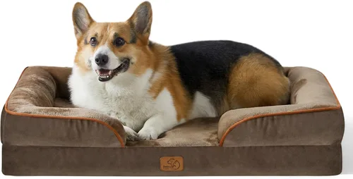 Vista 97 de Bedsure - Cama para gatos de interior, sofá cama lavable para perros muy pequeños, espuma de soporte con funda extraíble y lavable, forro Gris