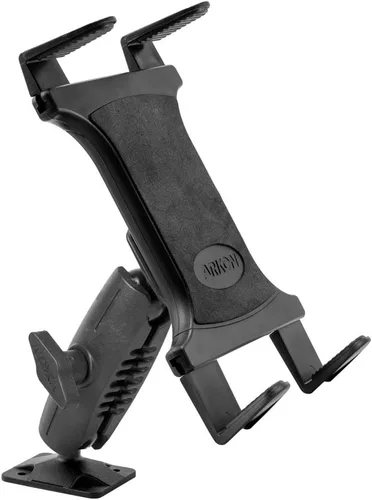Vista 2 de ARKON Mounts - Base de taladro resistente para tableta y eje de montaje robusto, color negro al por menor (SP-RM250)