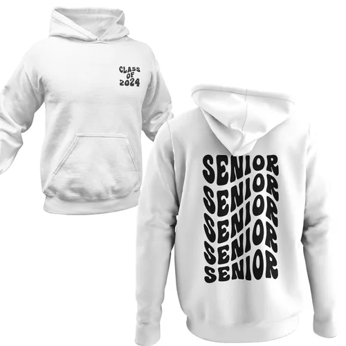 Vista 5 de Class of 2024 Senior Hoodies, Sweatshirts & TShirts for College and High School - Back to School Wear - Sizes XS to 6XL