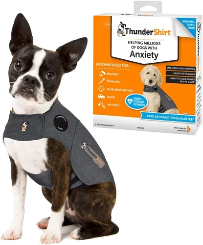 Vista 11 de ThunderShirt para perros, XX Pequeño, Gris Heather Clásico - Chaleco Calmante para la Ansiedad de Perros