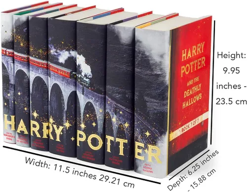 Vista 5 de Juniper Books Solo fundas de libro de papel de aluminio metálico Train Design Libros no incluidos Fundas compatibles con 7 libros de tapa dura
