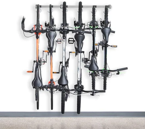 Vista 6 de Monkey Bars - Soporte para guardar bicicletas para hasta 6 bicicletas, capacidad de peso de 90.7 kg