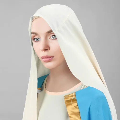 Vista 7 de Jiuguva Adult Virgin Mary Costume and Baby Dolls Biblical Costumes for Women Bible Jesus Costume Easter Saint Costume