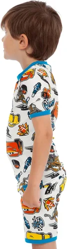 Vista 4 de Disney Cars Pijamas Juego de pijamas para niños de Rayo McQueen Pijamas para niños de ajuste ceñido