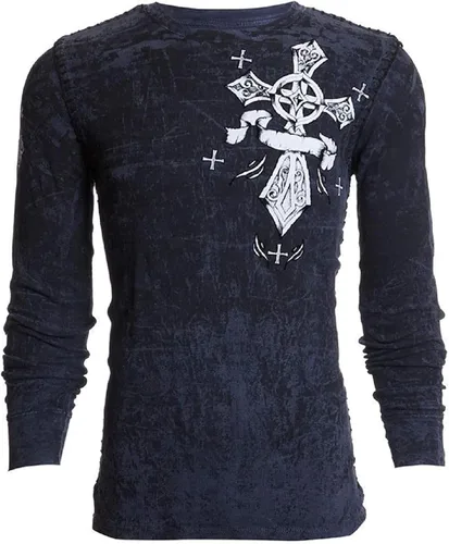 Vista 2 de Archaic by Affliction - Camisa térmica para hombre, cuenta regresiva, Negro