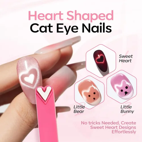 Vista 2 de Modelones - Esmalte de uñas de gel de ojo de gato para herramienta de arte de uñas, color rosa