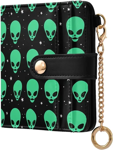 Vista 26 de Red Heart Black - Cartera para mujer, con bloqueo RFID, pequeña, delgada, tarjetero, plegable, compacta, de piel sintética, con bolsillo