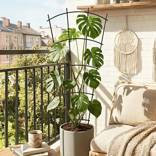 Vista 5 de Thealyn Paquete de 4 enrejados de plantas de interior de 23 pulgadas para plantas en macetas que trepan, enrejado de metal al aire libre, plantas