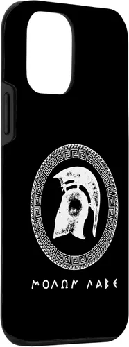 Vista 3 de Carcasa para iPhone 12 mini Molon Labe Spartan Warrior Helmet Antigua Guerra Griega