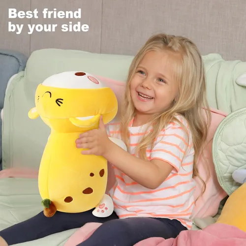 Vista 8 de Onsoyours - Lindo gatito plátano gato de peluche juguete de peluche suave almohada de felpa plátano para niños (gato plátano, 30 cm)