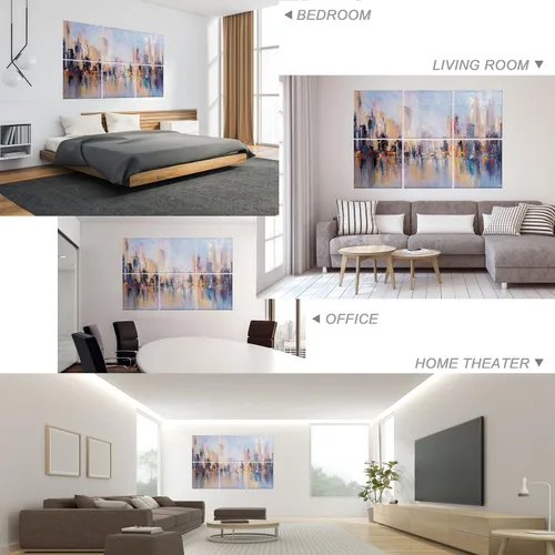 Vista 4 de Paquete de 6 paneles de pared acústicos artísticos decorativos, mejor tratamiento acústico que la espuma, paneles de pared de alta calidad