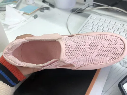 Vista 8 de AIERAI Zapatos ortopédicos para mujer zapatos planos de malla transpirable informales punta redonda tacón grueso zapatos casuales