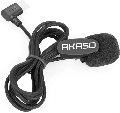 Vista 4 de AKASO Micrófono externo Brave 7/Brave 8/Brave 6 Plus solo cámara de acción (puerto tipo C)