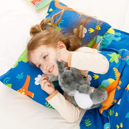 Vista 4 de Cottonblue - Almohada infantil con funda de almohada de algodón orgánico, 14 x 19 pulgadas
