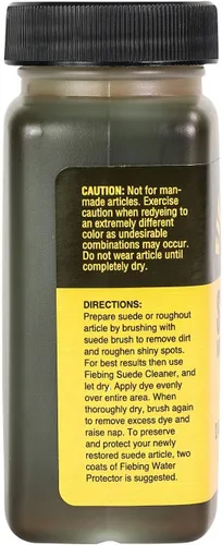 Vista 2 de Fiebing's Tinte de Ante Negro (4 oz) - Recolorea, Ilumina y Restaura Zapatos de Gamuza y Cuero Rugoso, Muebles, Bolso - Incluye Aplicador de Lana