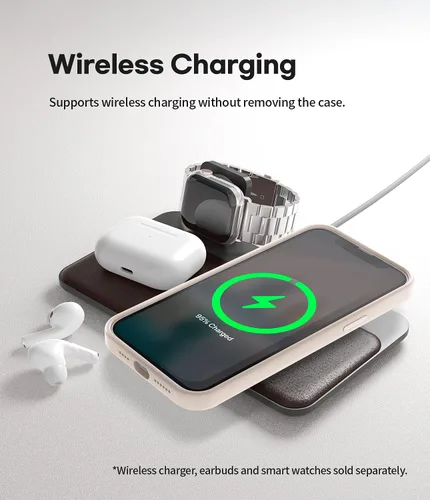 Vista 3 de GOOSPERY Funda de silicona líquida compatible con iPhone 13 Pro Max, suave al tacto, protección de cuerpo completo, a prueba de golpes, con forro