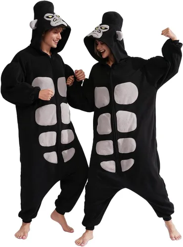Vista 4 de Adult Onesie, Halloween Onesie Adult Onesie Pajamas Funny Cosplay Costume