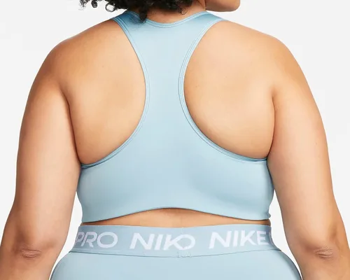 Vista 2 de Nike Dri-FIT Swoosh - Brasier deportivo acolchado de soporte medio para mujer (talla extragrande)