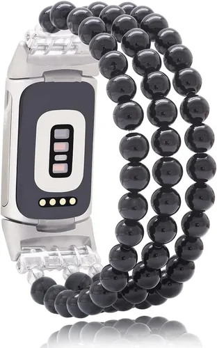 Vista 12 de C&L Accessories Compatible con Fitbit Charge 6/5 Pulsera de Reemplazo con Cuentas de Piedras Preciosas Naturales Hecha a Mano Ajustable para Mujeres