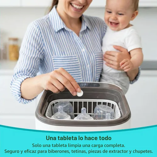 Vista 2 de 180 tabletas para lavar botellas, tabletas de detergente a base de plantas compatibles con Baby Brezza, Momcozy Grownsy, Papablic y todos