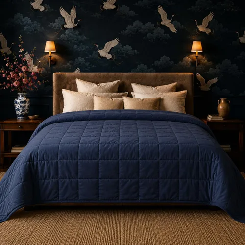 Vista 8 de HomeSmart - Manta con peso tamaño King de 20 libras, suave, gruesa, pesada, se adapta a camas estándar y California King, color negro