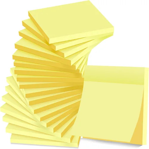 Vista 8 de (24 blocs) Notas adhesivas de 3 x 3 pulgadas, 12 colores brillantes, autoadhesivas, adhesivo fuerte, fácil de pegar para casa, oficina, cuaderno
