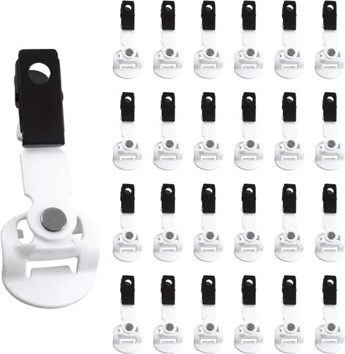 Vista 2 de Clip universal blanco para insignia de comunicaciones Vocera B3000. 230-01985 (paquete de 2)